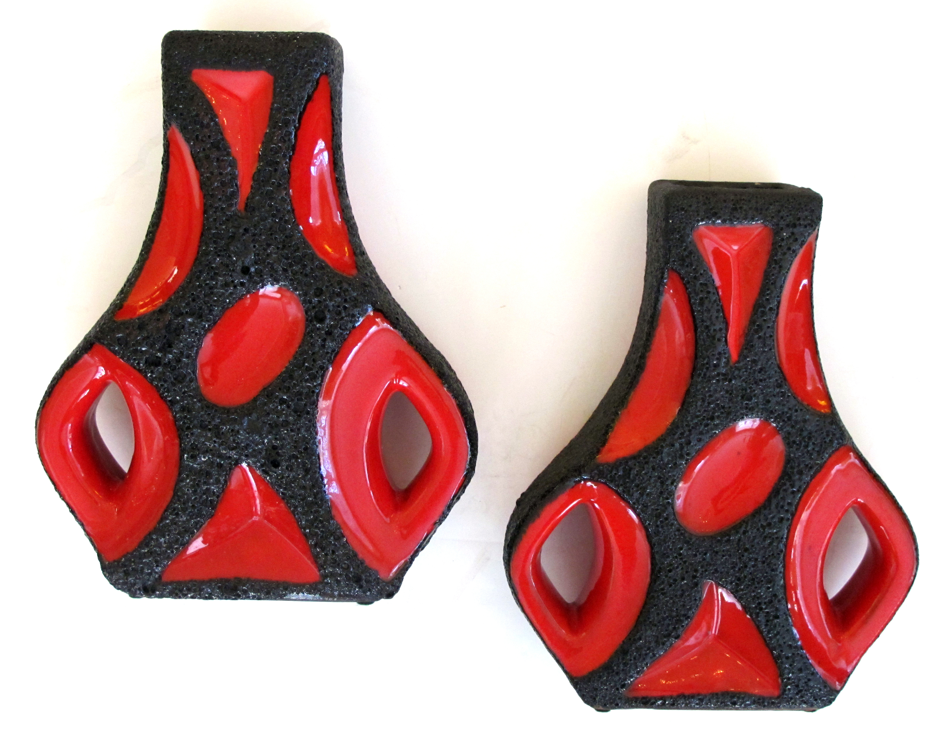 a shapely pair of west german roth keramik art pottery 'fat