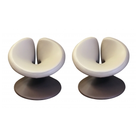  sumptuous and curvaceous pair of 'Kimono' chairs designed by Eggarat Wongcharit, Bangkok