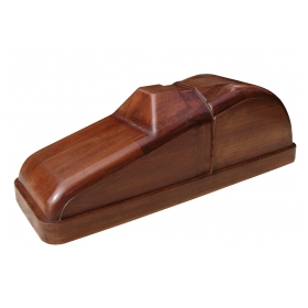 a charming american art deco solid mahogany car mold