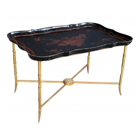 a good quality and elegant french 1940's tray table by Maison Bagues, Paris