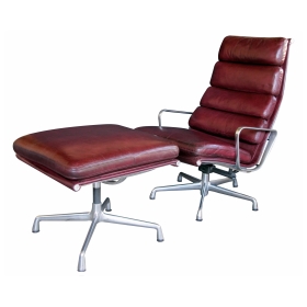 Eames for Herman Miller Executive Soft-Pad Tilt/swivel Lounge Chair and Ottoman