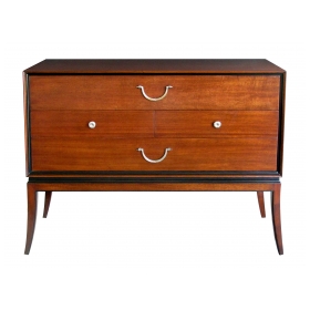 an extremely good quality Tommi Parzinger designed for Charak Modern mid-century mahogany 4-drawer cabinet/chest 