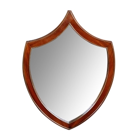 Handsome English Edwardian Mahogany Shield-form Mirror