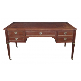 Good Quality French Louis XVI Style Gilt-Bronze Mounted Walnut Writing Desk