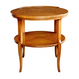 Stylish 1960's Circular Cherrywood Side/End Table by Widdicomb