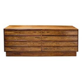 a sophisticated norwegian 1960's rosewood 8 drawer chest by westnofa of norway (labeled)