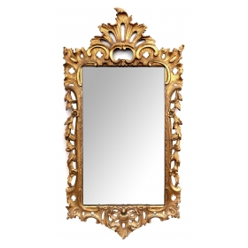 French Rococo Style Carved Giltwood Mirror, Late 19th Century at epoca san francisco