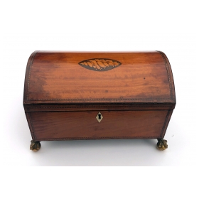 Good Federal Domed Top Box with Shell and Banded Inlay