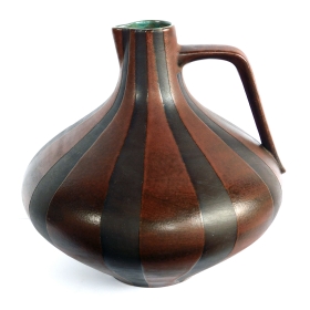 1960's Ceramano Pitcher With Dolomit Glaze.