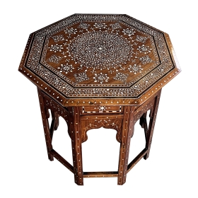 Anglo Indian Octagonal Side/traveling Table 