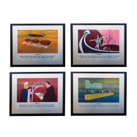 Four Vintage Educational Ford Motor Company Posters, Research and Information Department