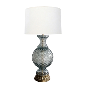 Impressive Murano Gray-blue Pineapple-form Lamp by Seguso for Marbro