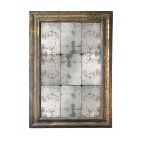 Large Italian Baroque Silver-gilt Rectangular Mirror