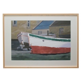 watercolor on paper: bair thorai, ireland by Michael Dunlavey, signed and framed