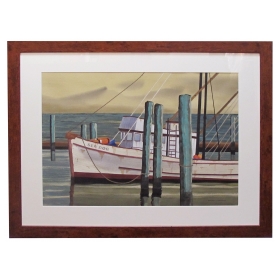 Watercolor on Paper 'Sea Dog, Santa Barbara, California' signed by Michael DunlaveyWatercolor on Paper 'Sea Dog, Santa Barbara, California' signed by Michael Dunlavey