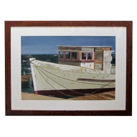 Watercolor on Paper 'Northwind, Bodega Bay, California' by Michael Dunlavey