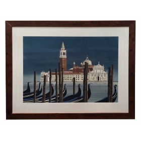 Watercolor on Paper 'Chiesa di San Maggiore, Venice' signed Michael Dunlavey