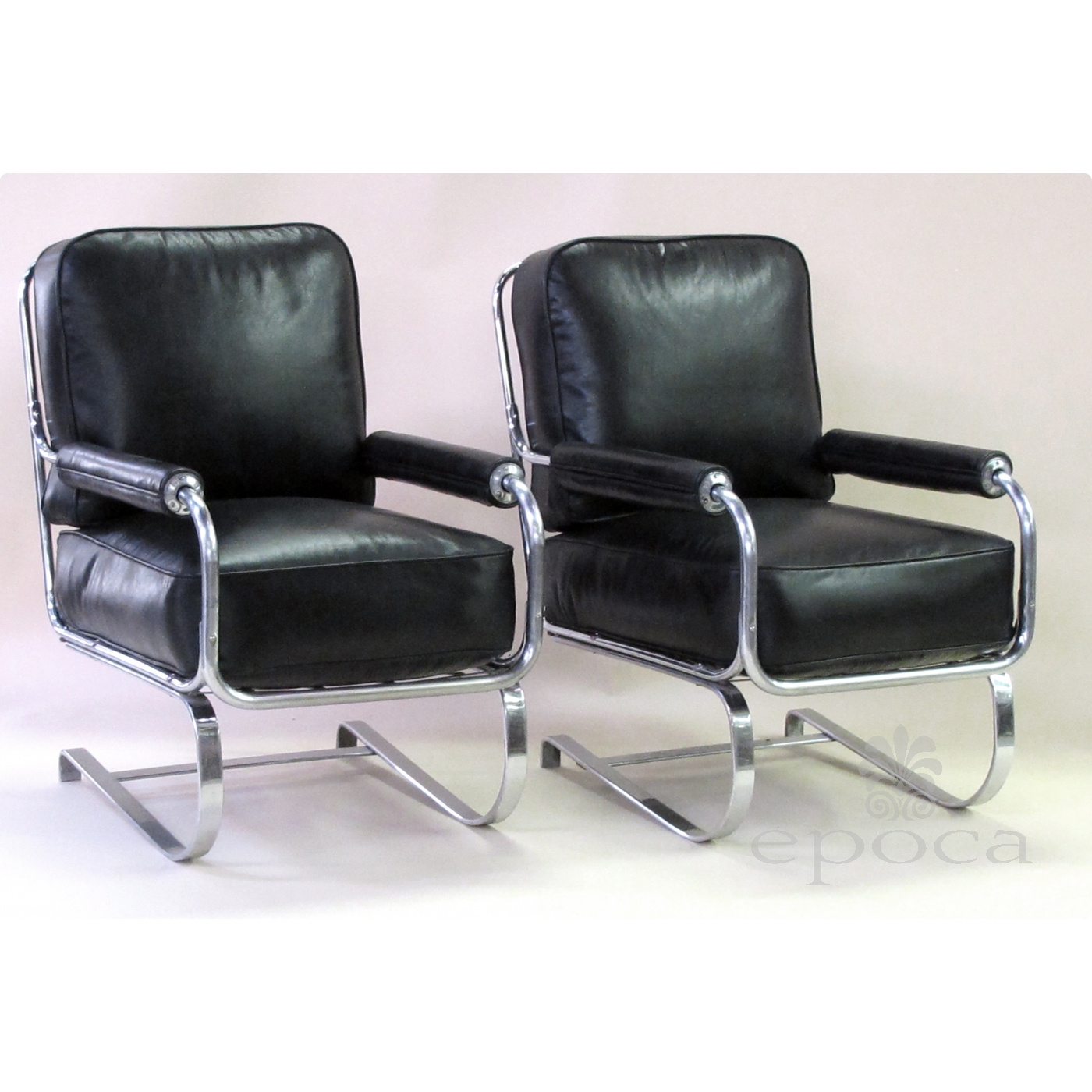 a stylish and rare pair of american 1930 s machine age tubular
