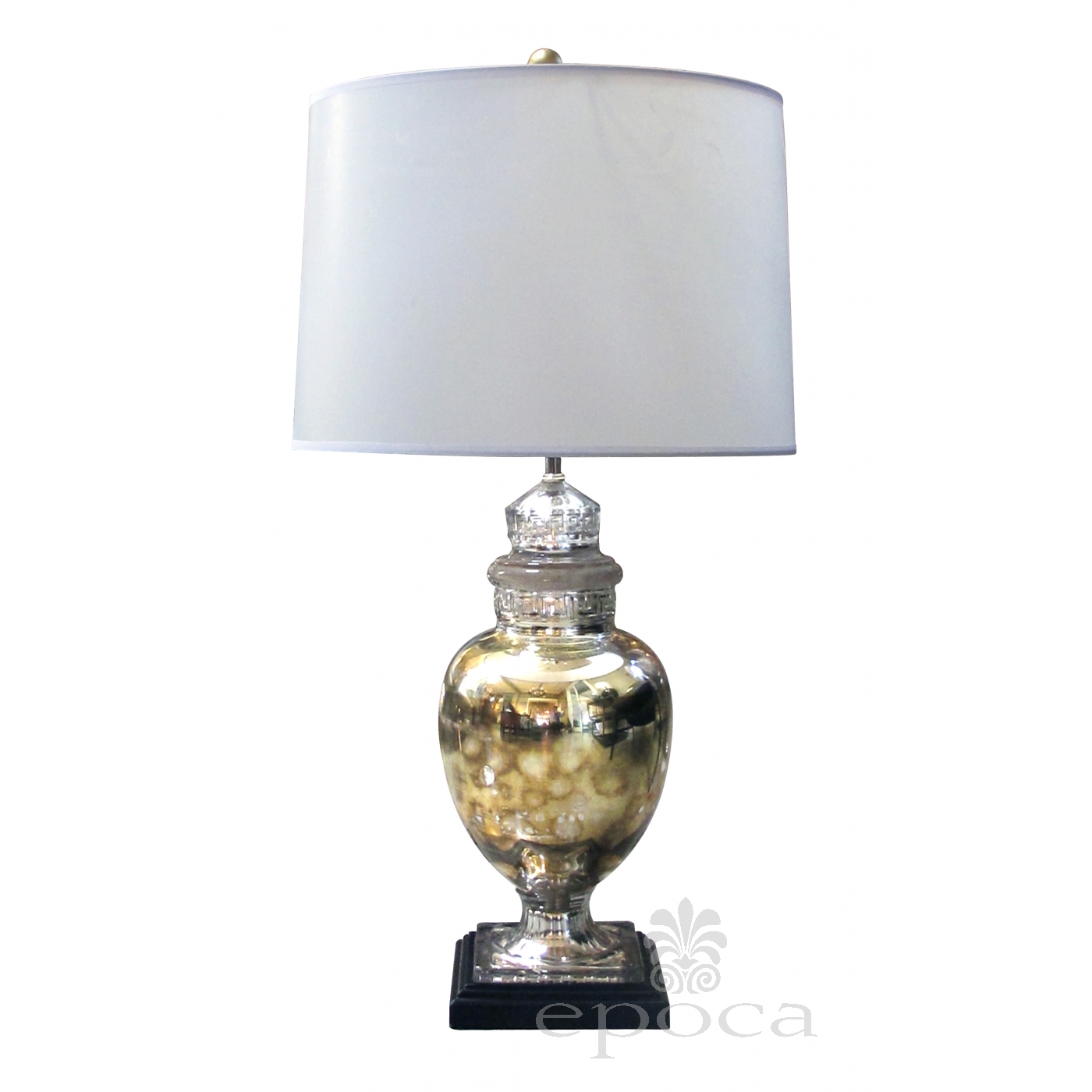 A Shimmering American 1940 S Cased Glass Mercury And Crystal Urn Shimmering American 1940 S Mercury Mirror Apothecary Jar Now Mounted As A Lamp