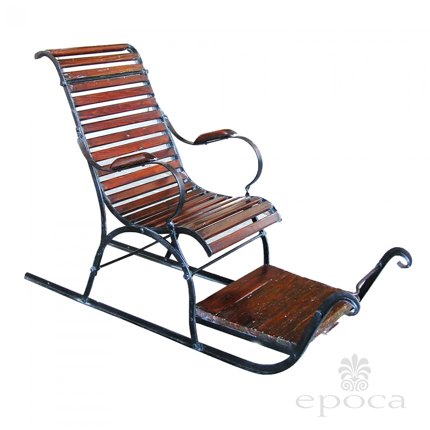 A Charming Swedish Folk Art Wooden And Iron Child S Sled Epoca A Charming Swedish Folk Art Wooden And Iron Child S Sled