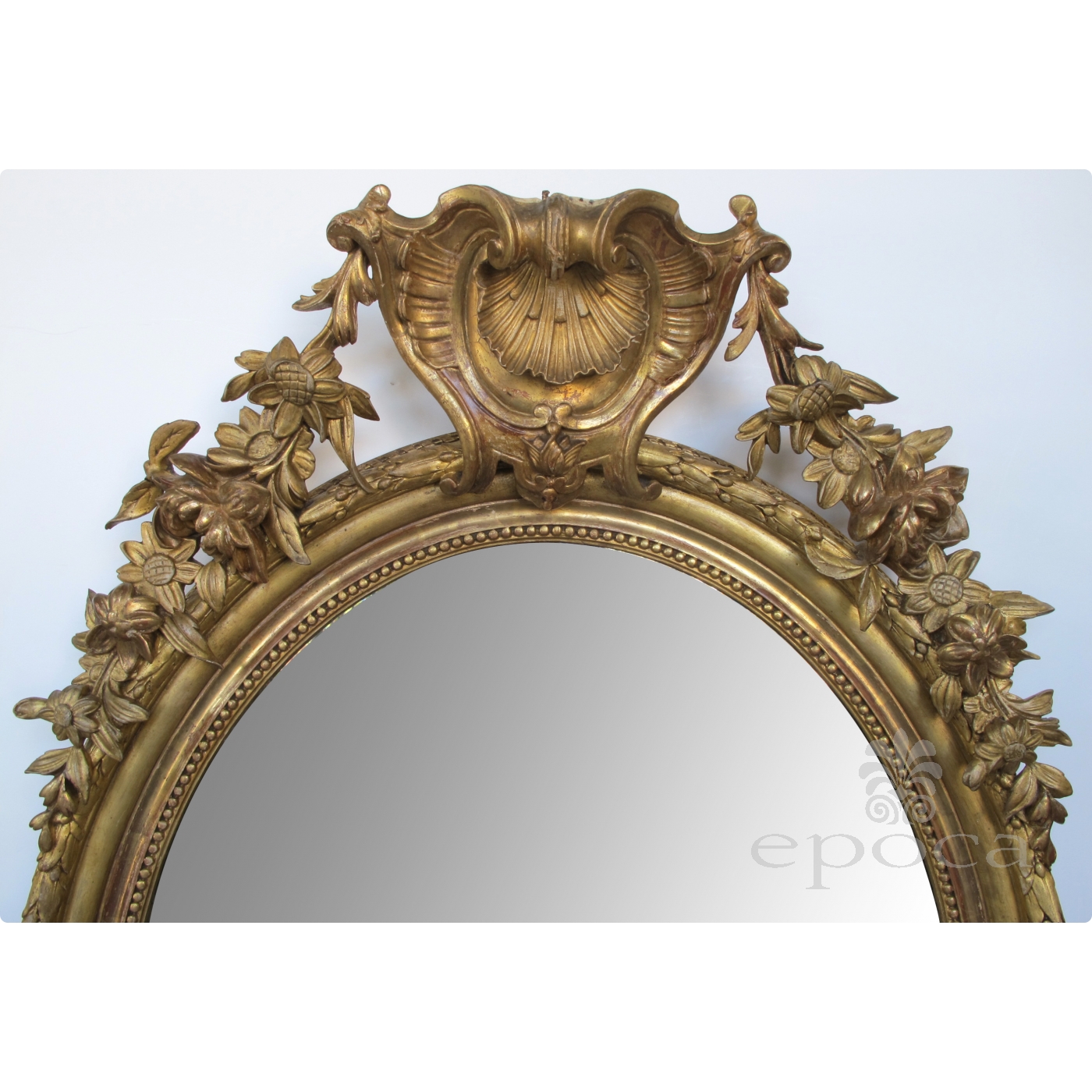 a finely carved french napoleon iii oval giltwood mirror merry price list