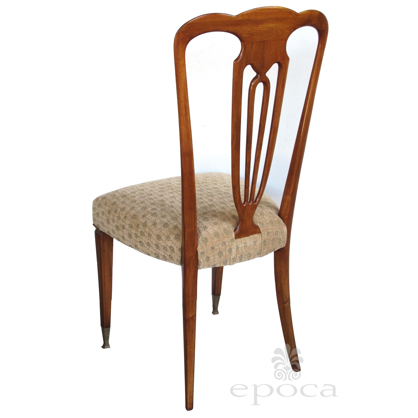 A Stylish Set Of 8 Italian 1940 S Pear Wood Shield Back Dining A Stylish Set Of 8 Italian 1940 S Pear Wood Shield Back Dining Chairs By Emo