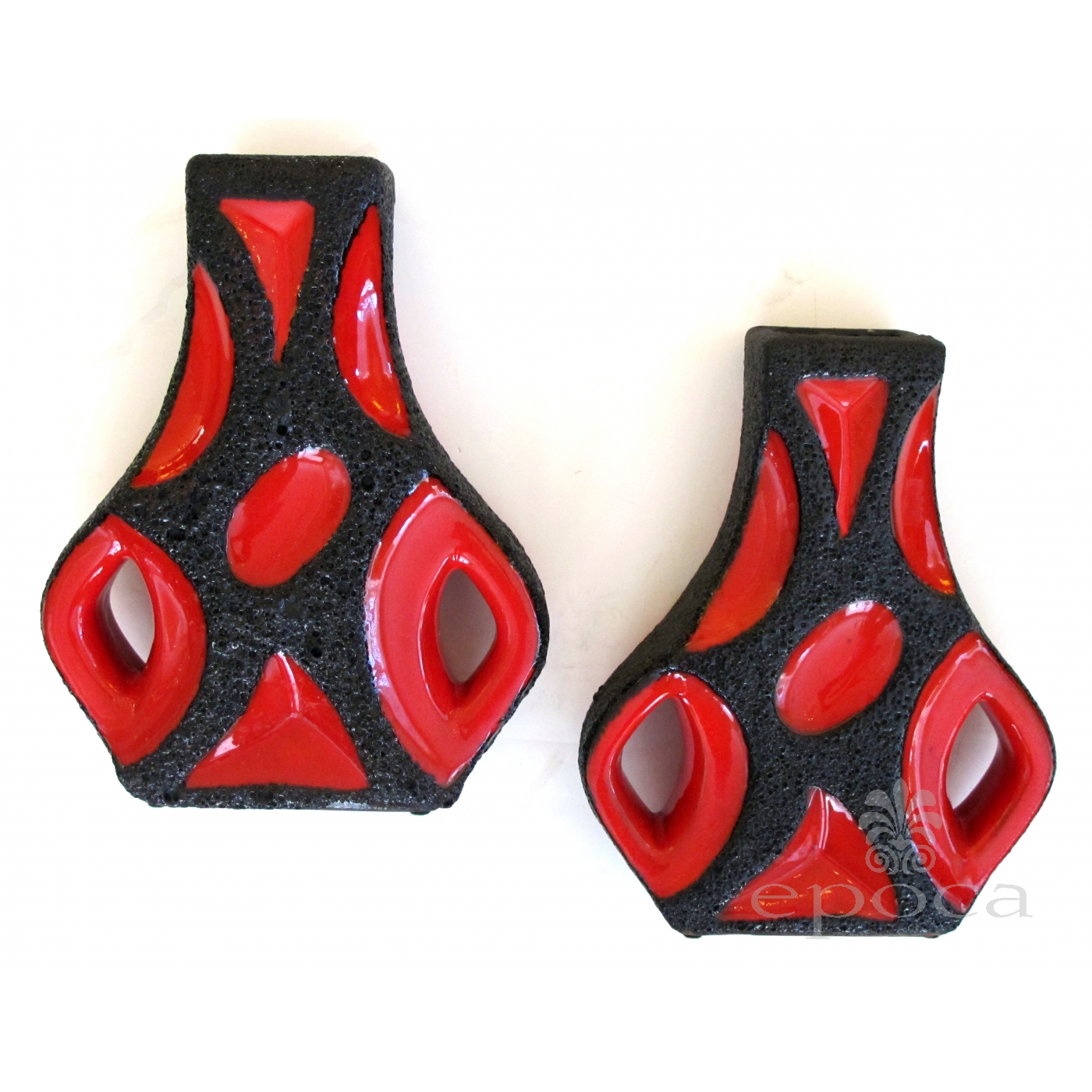 【お試し価格！】 keramik roth german west of pair shapely a art 'fat pottery アート・デザイン・音楽