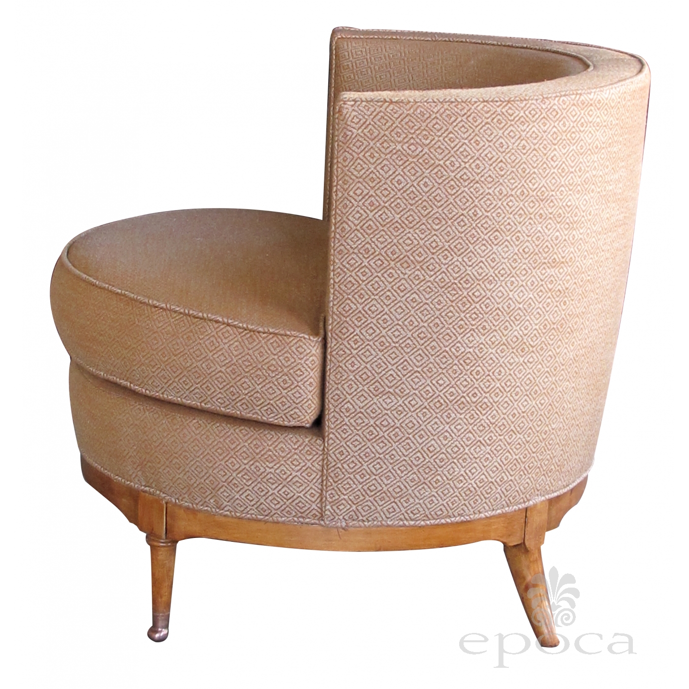 A Mod Pair Of American Mid Century Barrel Back Club Chairs Epoca A Mod Pair Of American Mid Century Barrel Back Club Chairs