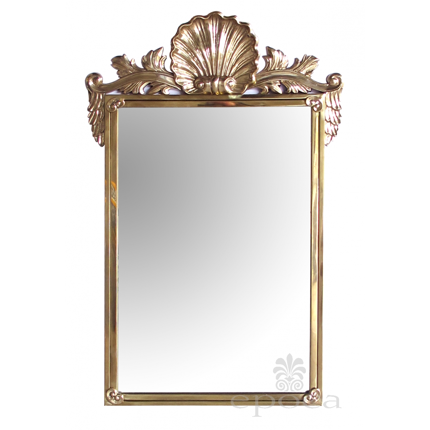 A Good Quality Italian Hollywood Regency Solid Brass Mirror With