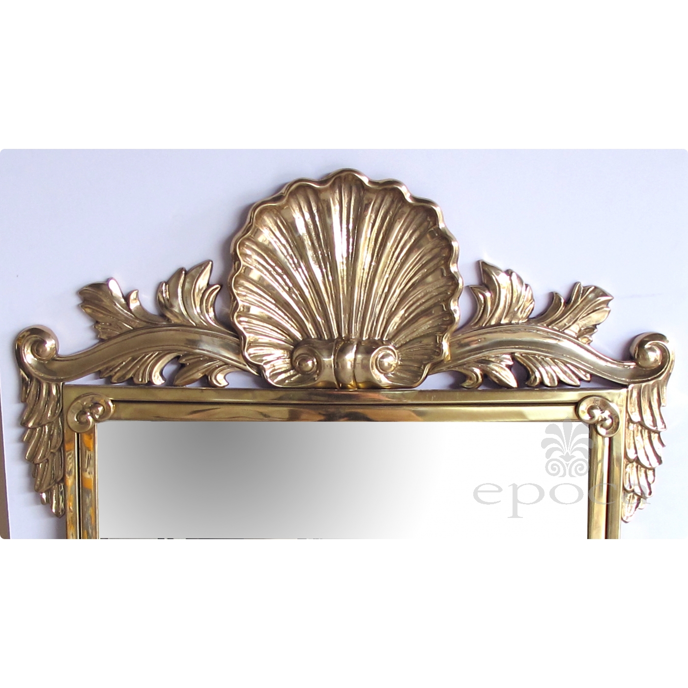 A Good Quality Italian Hollywood Regency Solid Brass Mirror With