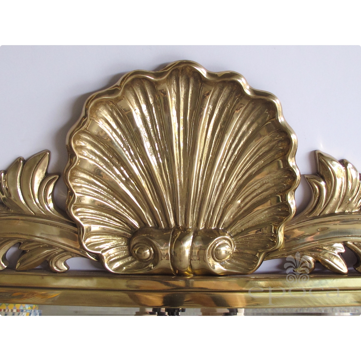 A Good Quality Italian Hollywood Regency Solid Brass Mirror With