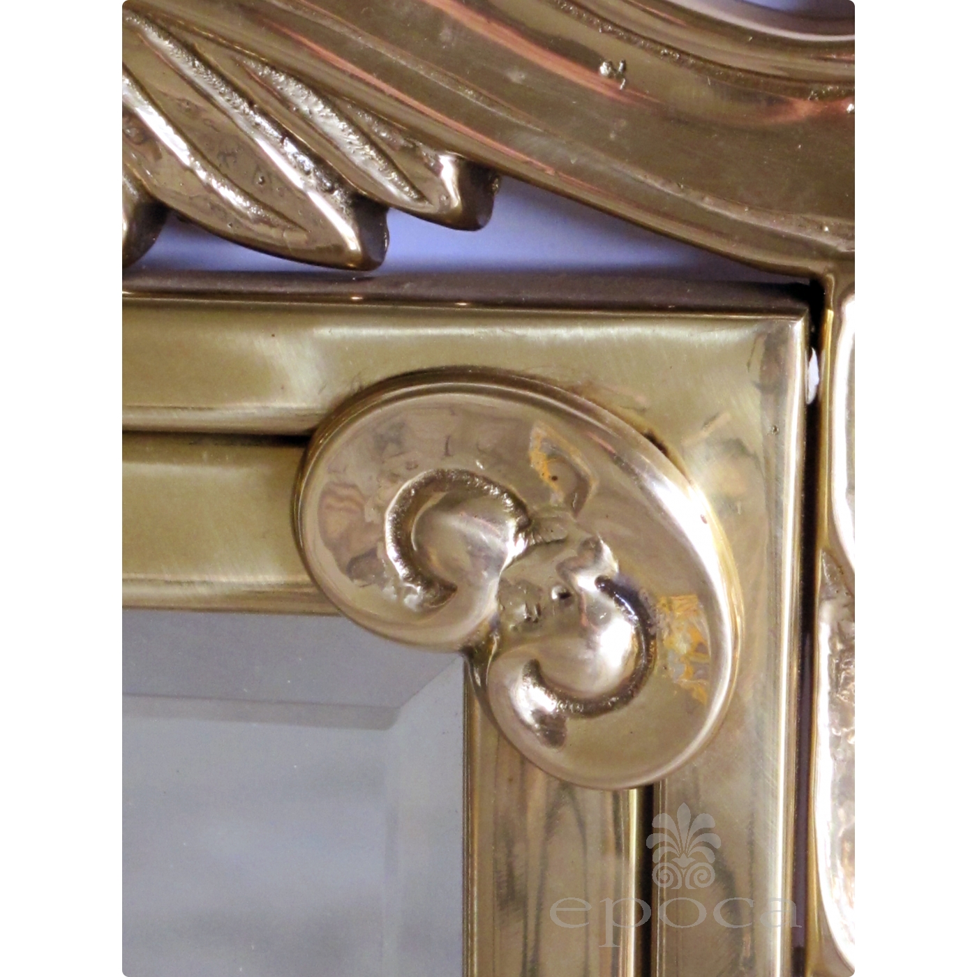 A Good Quality Italian Hollywood Regency Solid Brass Mirror With