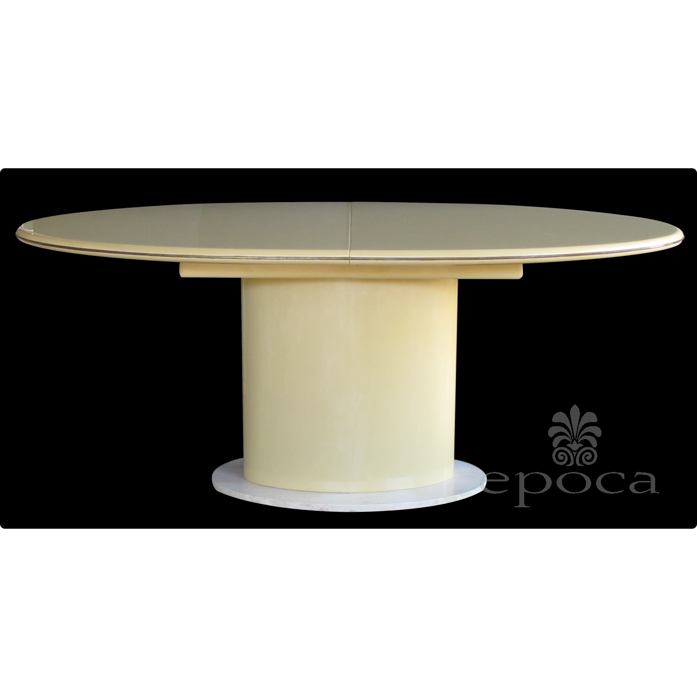 Oval lacquer sales dining table