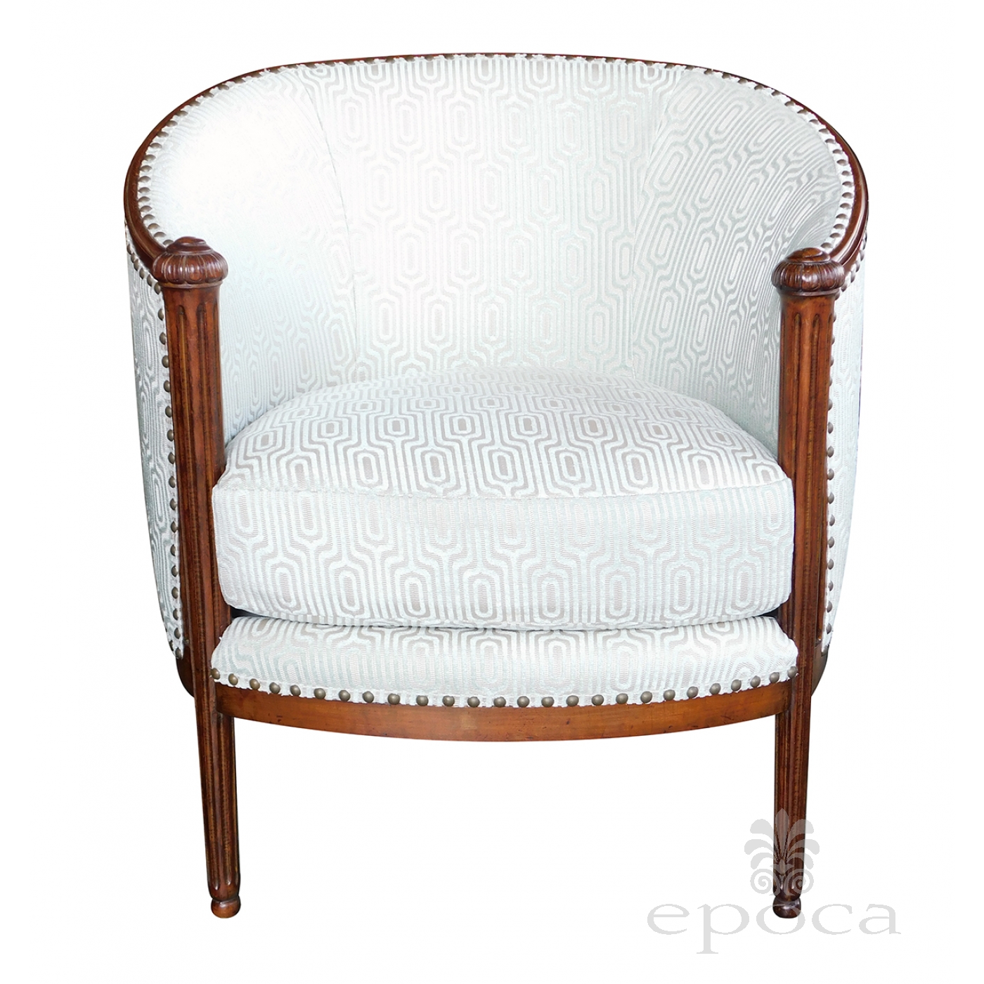 Stylish French Art Deco Barrelback Chair epoca antiques & 20th century