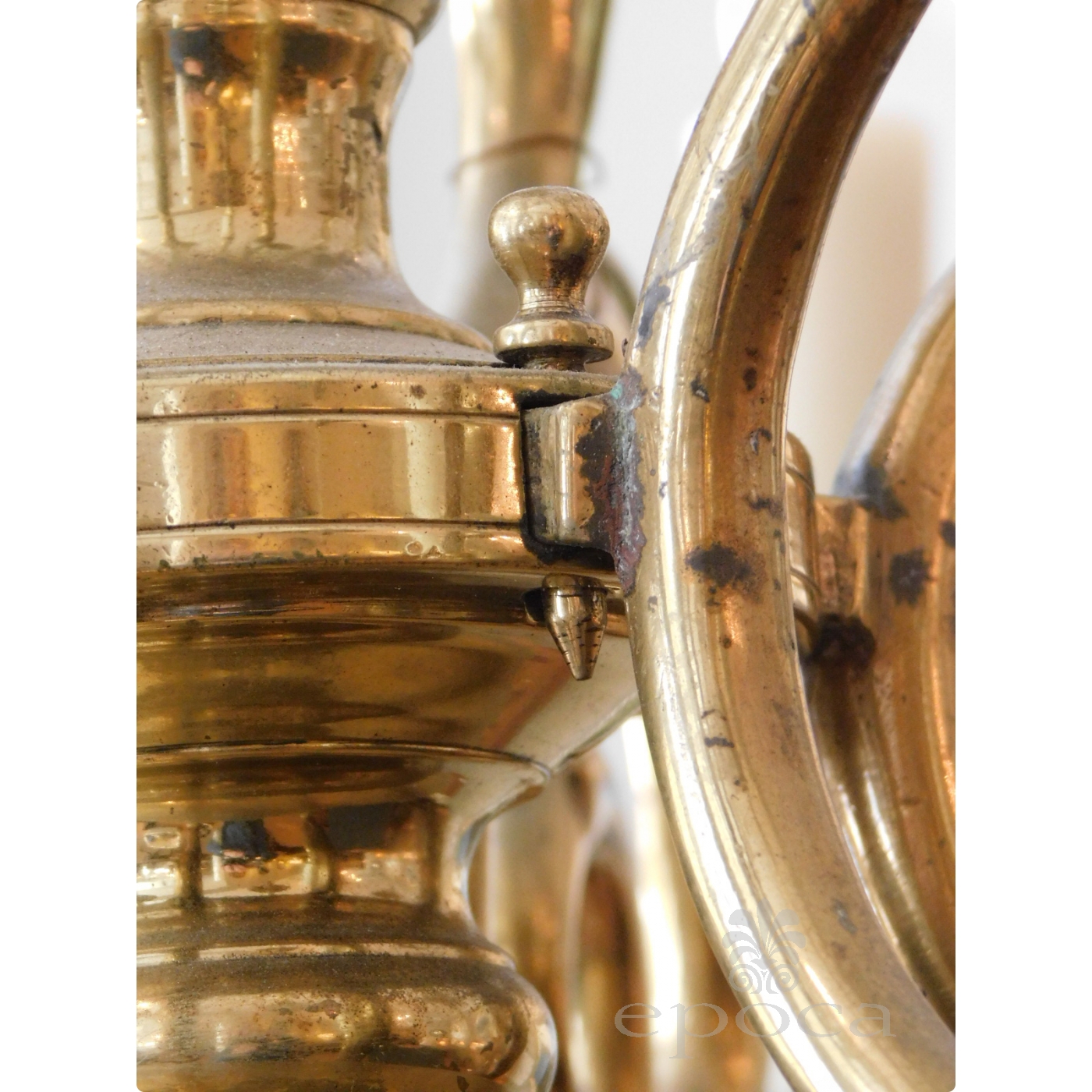 Impressive Dutch Three-tier Brass 18-light Chandelier epoca