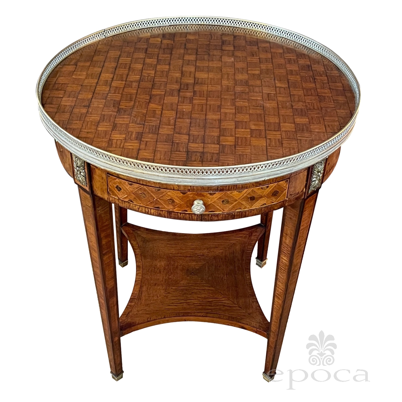 Circa 1900 French Louis XVI Style Occasional Table with Parquetry