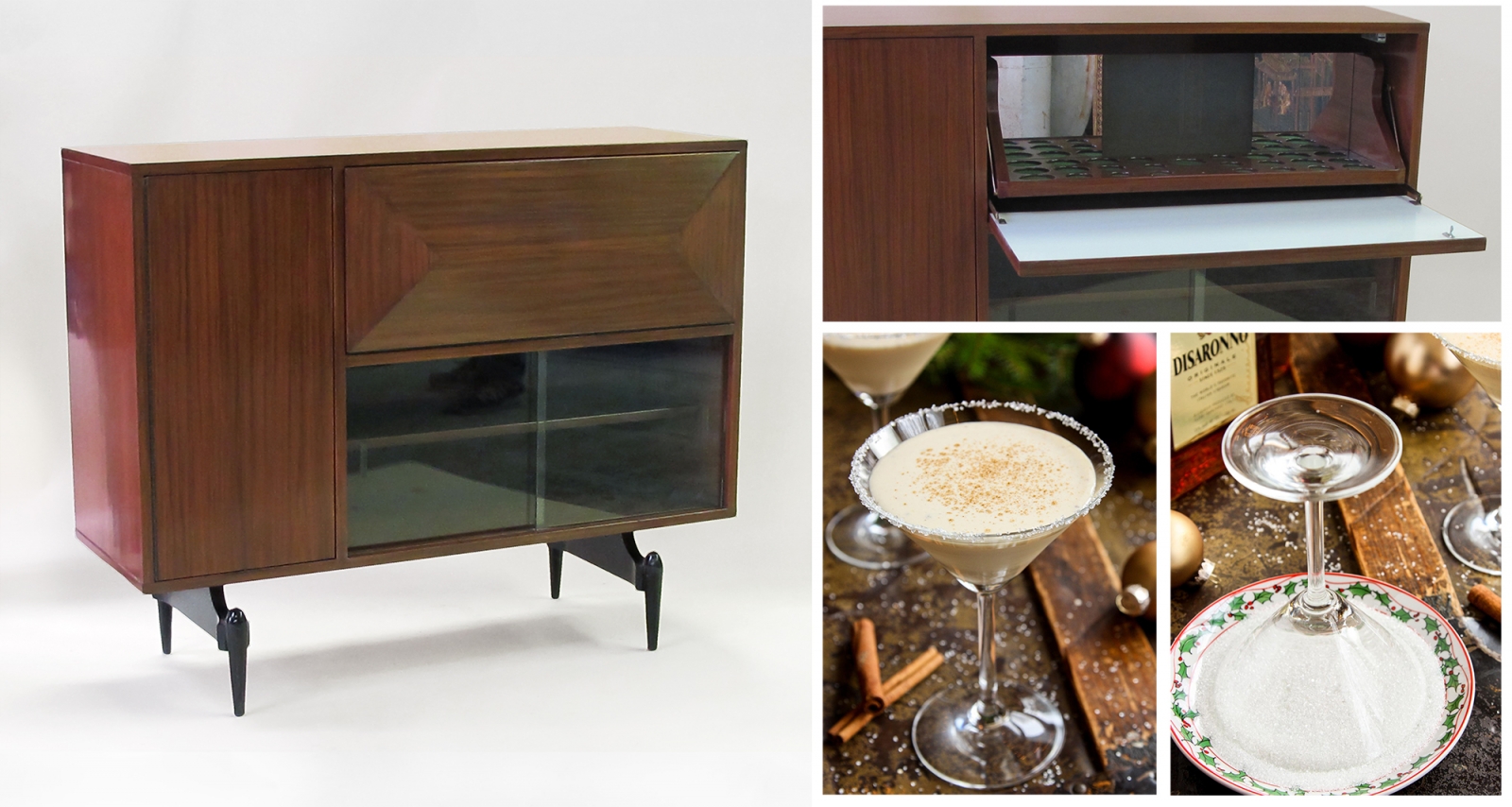 epoca American 1950's Drop-Front Bar for Stylish Holidays Entertaining