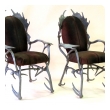  fanciful pair of american 1970's aluminum antler arm chairs designed by Arthur Court, San Francisco (1928-2015) 