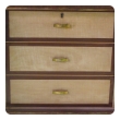  chic and superb quality french moderne 1940's amboyna and mahogany 4-door sideboard/buffet/credenza in the manner of Jules Leleu