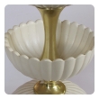 chic american mid-century ceramic 'Lotus' lamp by Gerald Thurston for Lightolier