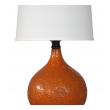 a large and iconic american 1960's burnt-orange crater-glazed lamp