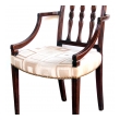 a handsome english george III Sheraton mahogany arm chair