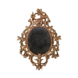 a well-carved english george ii carved giltwood oval-form mirror