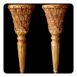 pair of italian neoclassical style carved giltwood wall sconces