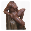 french brutalist terra cotta sculpture of a seated nude woman; signed 'Rene Romage, 1942'