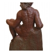 french brutalist terra cotta sculpture of a seated nude woman; signed 'Rene Romage, 1942'