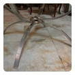 italian 1960's nickel-plated cocktail table with square clear glass top