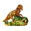 an expressive and rare english yellow ware polychromed figure of a hunting dog and hare