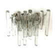 Pair of Austrian 1960's Clear Glass "Ice Block" Wall Sconces; by J.T. Kalmar