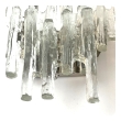 Pair of Austrian 1960's Clear Glass "Ice Block" Wall Sconces; by J.T. Kalmar